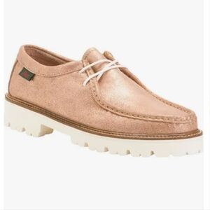 NEW! G.H. BASS & Co. Leather Wallace Lace Up Loafer Mettalic Rose Gold 11.